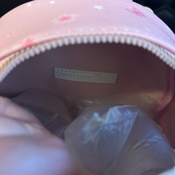 UnderOneSky Pink Butterfly Backpack with Pom Pom (8”x7”x3”) - Picture 11 of 12